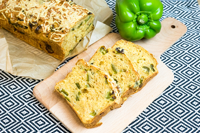 Cake poivron, thon et emmental